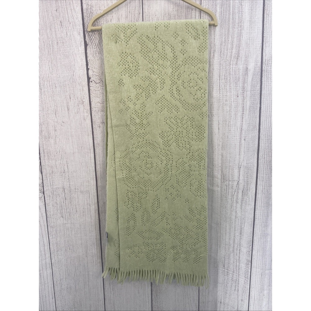 Elav Throw Blanket 51x67 Soft Seafoam Green Open Knit Portugal Delicate Floral - Picture 6 of 16